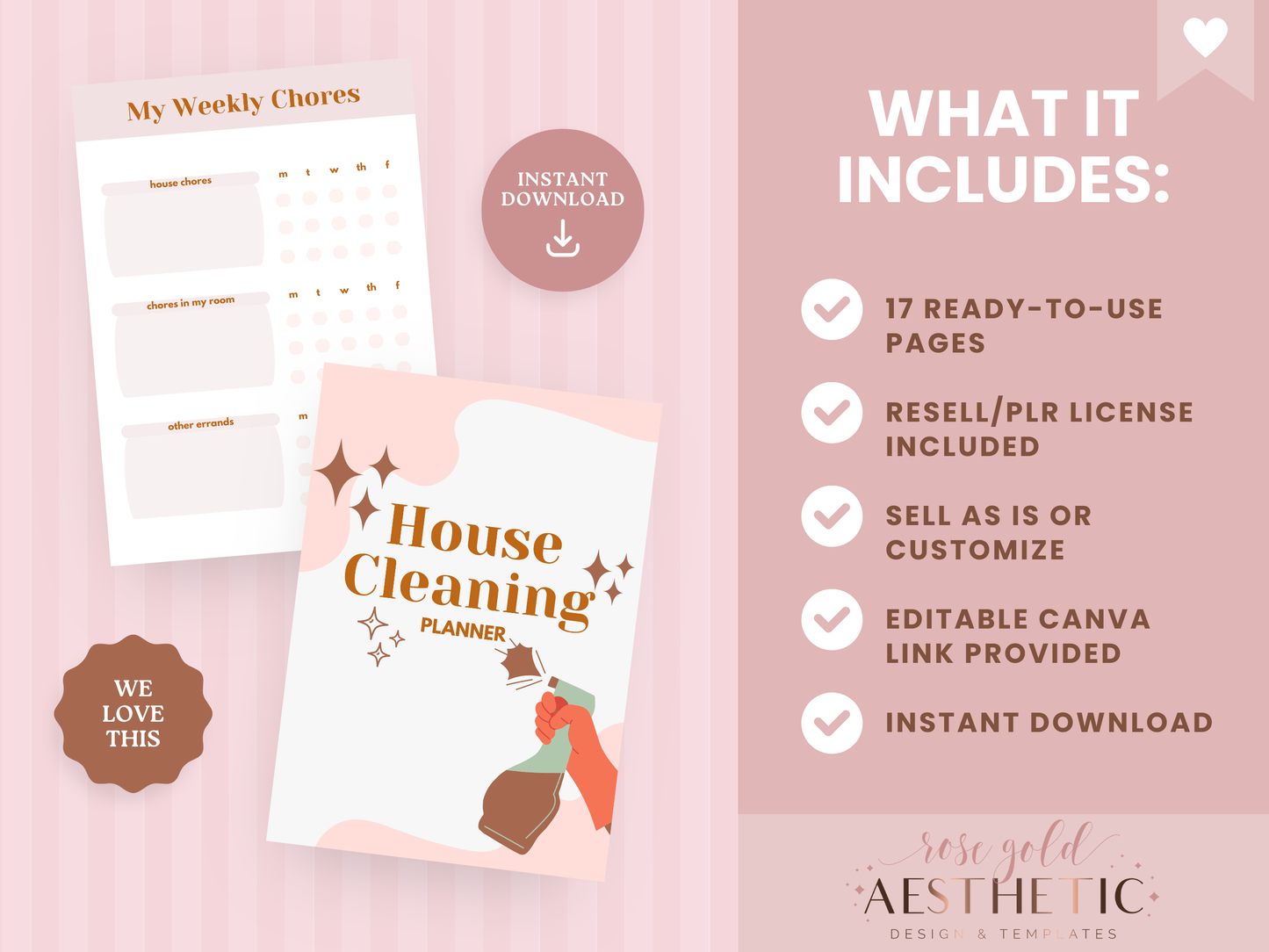 House Cleaning Planner