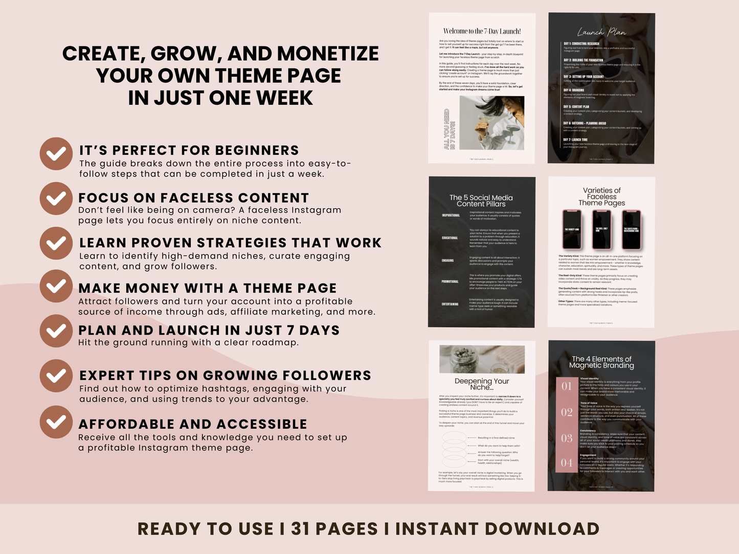 Launch Your Profitable Instagram Theme Page Guide